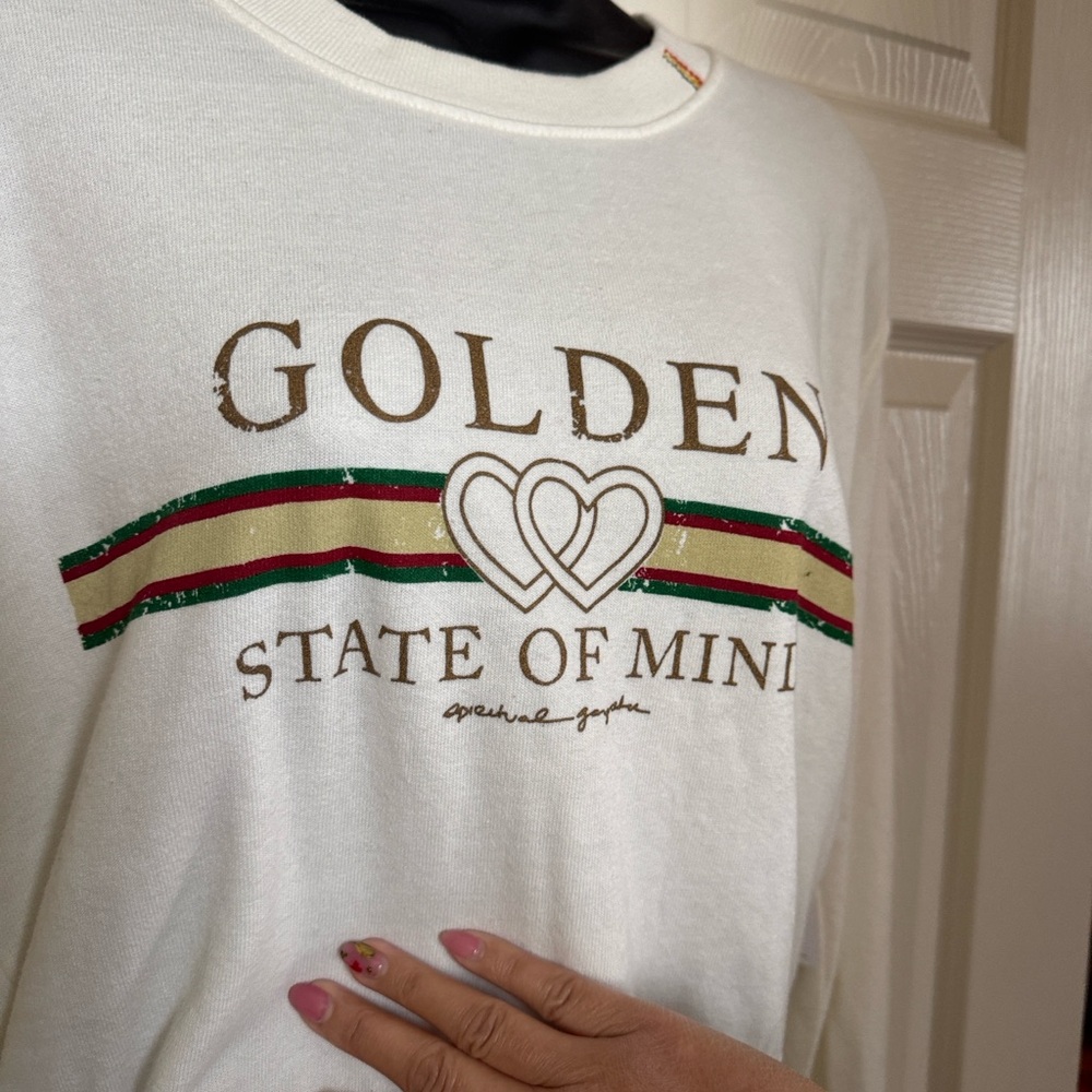 Spiritual Gangster Golden State of Mind cropped pullover